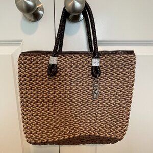 Brighton Rita Woven Tote Shoulder Bag with Dust Cover